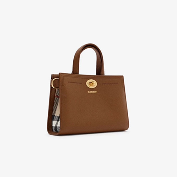 burberry micro cotswolds check tote bag